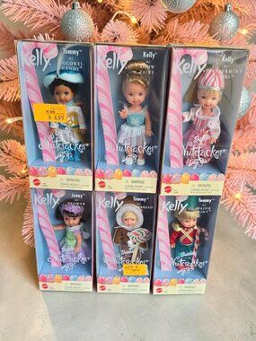 Kelly Nutcracker Dolls - Assorted Holiday Set Of 6 Barbie